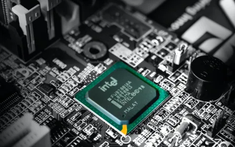 Intel computer processor in selective color photography